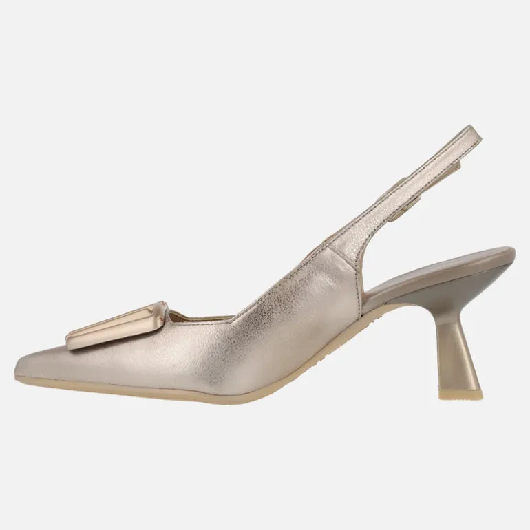 Zapatos corte salón destalonados Nova con adorno en la pala