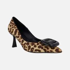 Zapatos corte salón en animal print leopardo Tuc-P