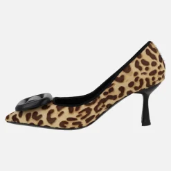 Zapatos corte salón en animal print leopardo Tuc-P