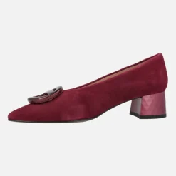 Zapatos de ante con tacón bajo y adorno Iga