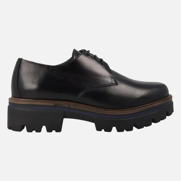 Zapatos de cordones con piso de goma para mujer