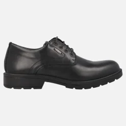 Zapatos de cordones en piel negra para hombre con membrana GORE-TEX
