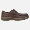 Zapatos de cordones para hombre estilo wallabee en piel marrón