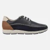 Zapatos de cordones para hombre en combinado azul marino