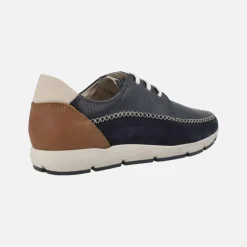 Zapatos de cordones para hombre en combinado azul marino