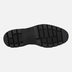 Zapatos de cordones para hombre en antik negro con talón y puntera mates