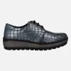 Zapatos de piel con cordones en print coco