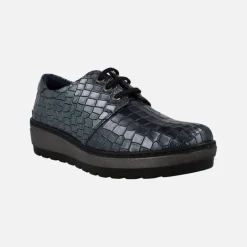 Zapatos de piel con cordones en print coco