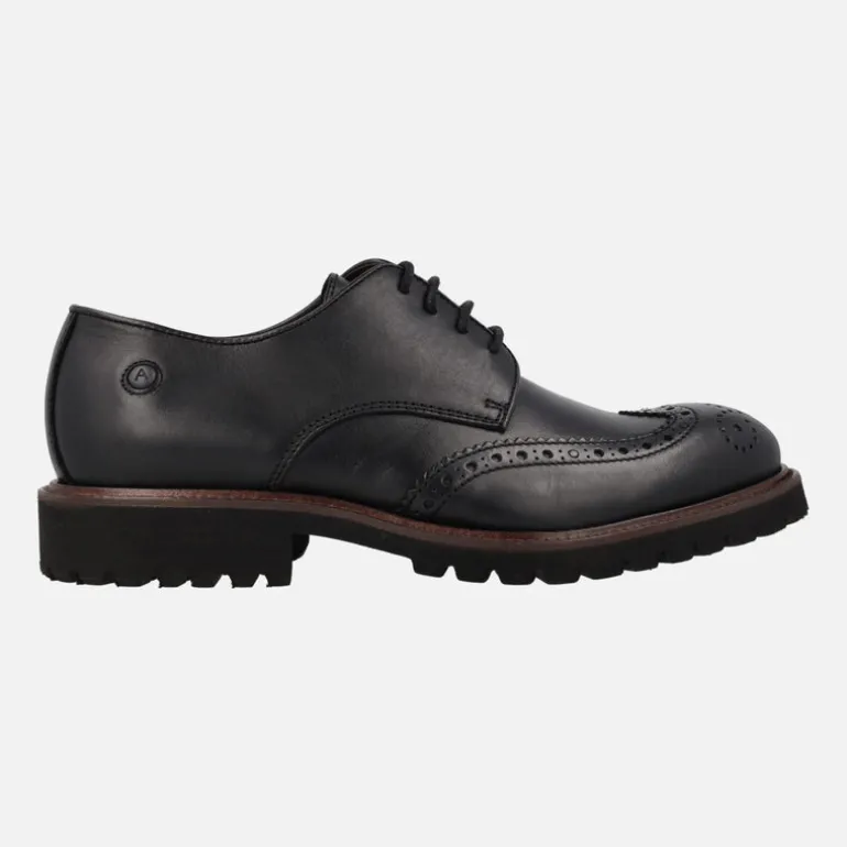 Zapatos de piel con cordones pala vega y picados