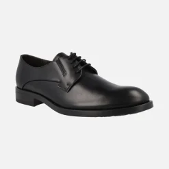Zapatos de piel con cordones y elásticos para hombre