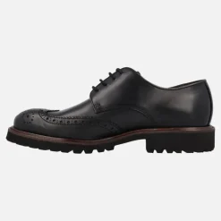 Zapatos de piel con cordones pala vega y picados