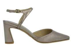 Zapatos de piel corte salón con pulsera al tobillo Lonel