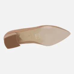 Zapatos de piel corte salón con tacones bajos Ingrid