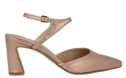 Zapatos de piel corte salón con pulsera al tobillo Lonel