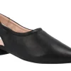 Zapatos de piel destalonados con tacón bajo forrado