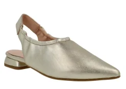 Zapatos de piel destalonados con tacón bajo forrado