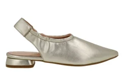 Zapatos de piel destalonados con tacón bajo forrado