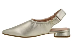 Zapatos de piel destalonados con tacón bajo forrado