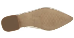 Zapatos de piel destalonados con tacón bajo forrado