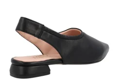 Zapatos de piel destalonados con tacón bajo forrado