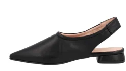 Zapatos de piel destalonados con tacón bajo forrado