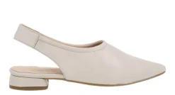 Zapatos de piel destalonados con tacón bajo forrado