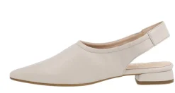 Zapatos de piel destalonados con tacón bajo forrado