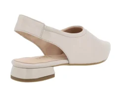 Zapatos de piel destalonados con tacón bajo forrado
