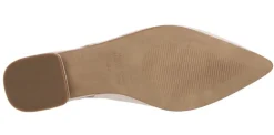 Zapatos de piel destalonados con tacón bajo forrado