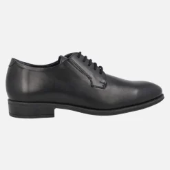 Zapatos de piel estilo blucher para hombre con elásticos laterales