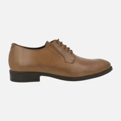 Zapatos de piel estilo blucher para hombre con elásticos laterales