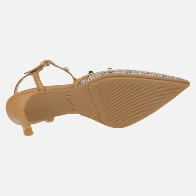 Zapatos de salón destalonados Emari camel