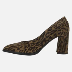Zapatos de salón Iconic en serraje animal print leopardo