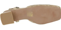 Zapatos de tacón con pala en tejido y adorno de pedrería Julie