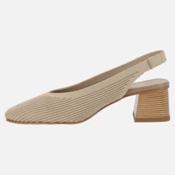 Zapatos de tacón destalonados en tejido lycra Miss Elastic