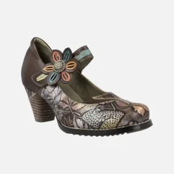 Zapatos de tacón estilo mercedes Rayao 03 Marrón
