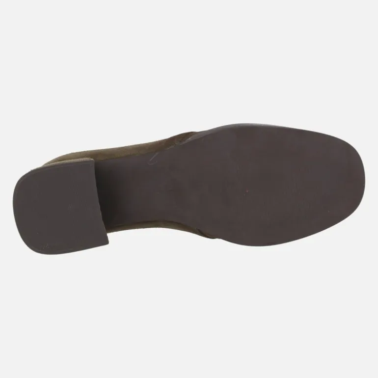 Zapatos de tacón Talitha en piel y ante con cordones de raso