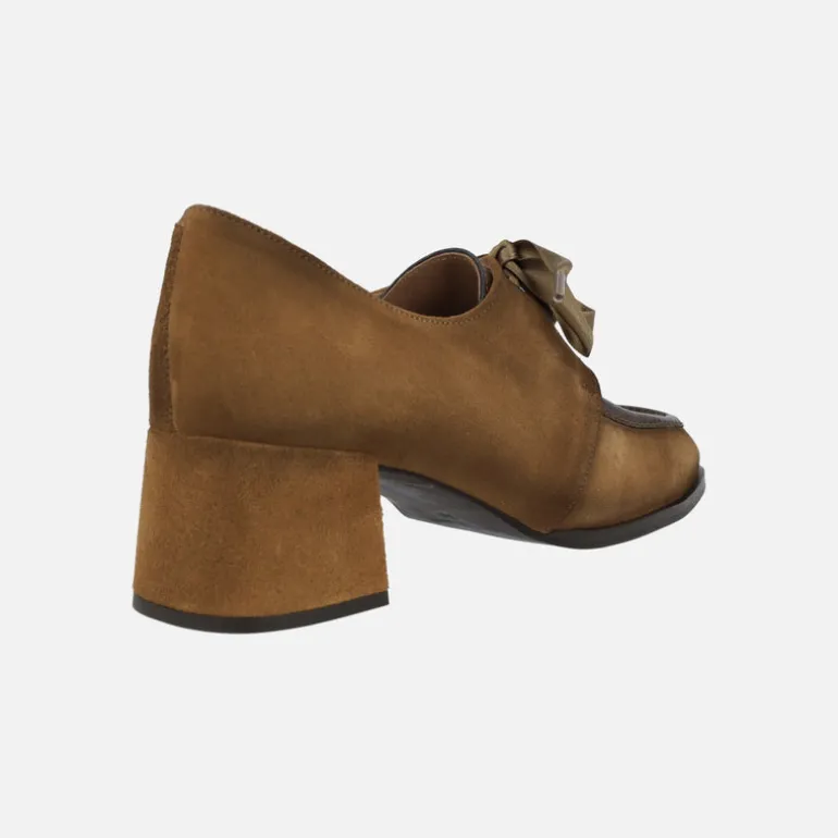 Zapatos de tacón Talitha en piel y ante con cordones de raso