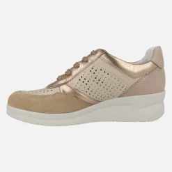 Zapatos deportivos de piel con cordones y cremallera Riposella