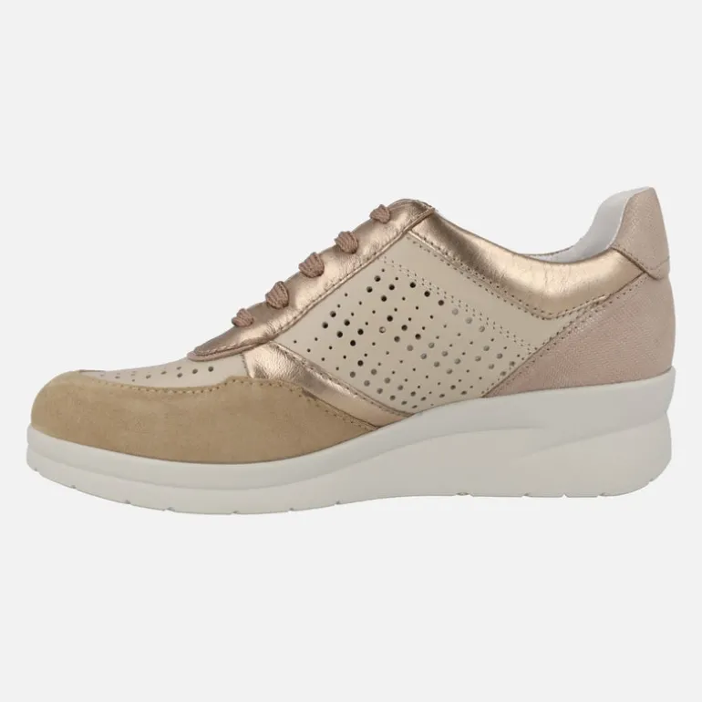 Zapatos deportivos de piel con cordones y cremallera Riposella