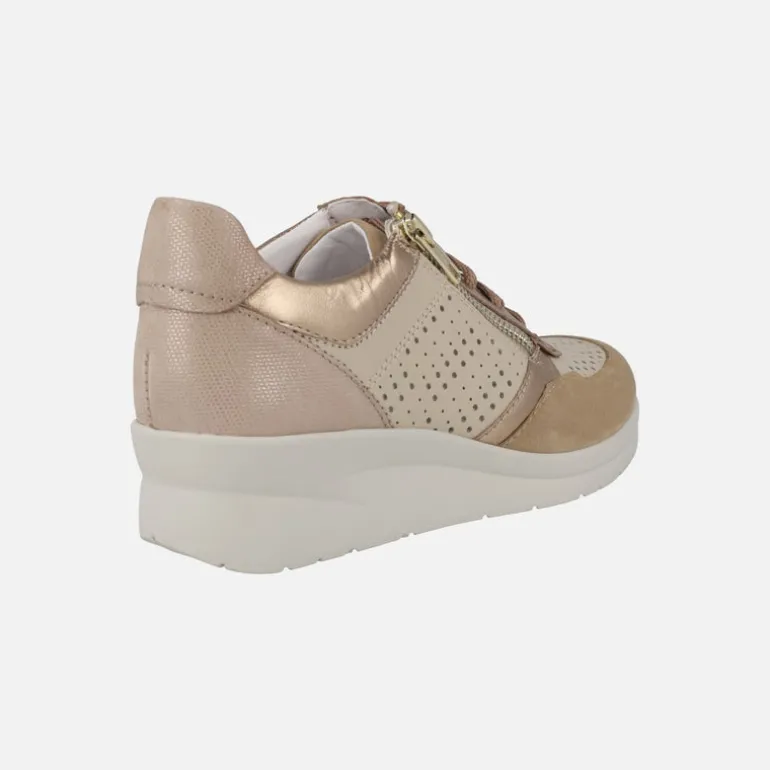 Zapatos deportivos de piel con cordones y cremallera Riposella