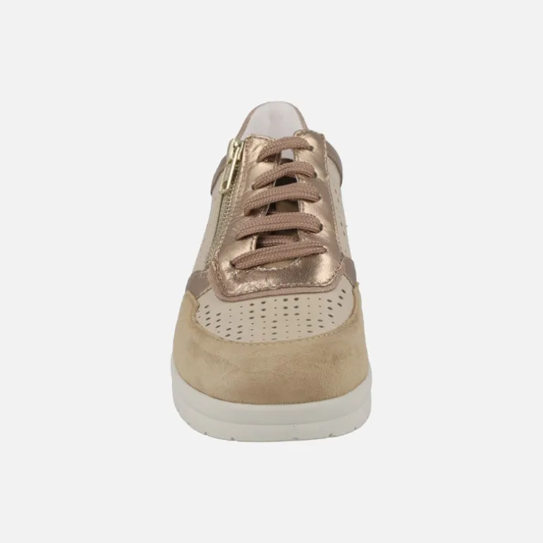 Zapatos deportivos de piel con cordones y cremallera Riposella