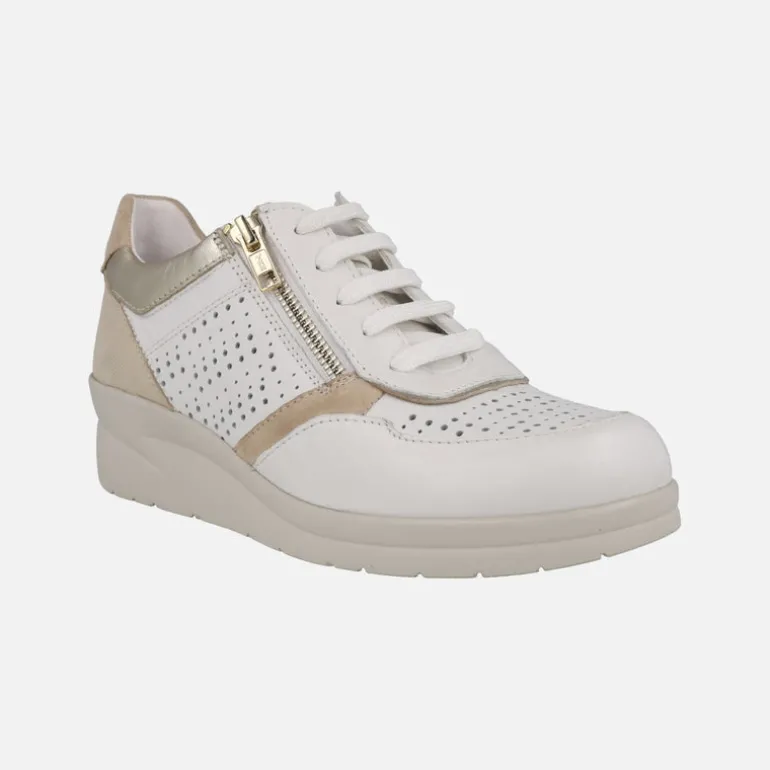 Zapatos deportivos de piel con cordones y cremallera Riposella