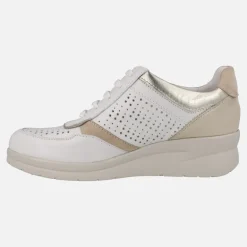 Zapatos deportivos de piel con cordones y cremallera Riposella