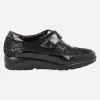 Zapatos deportivos en combinado negro con cierre de velcro