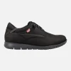 Zapatos deportivos en piel nobuck con cordones para hombre