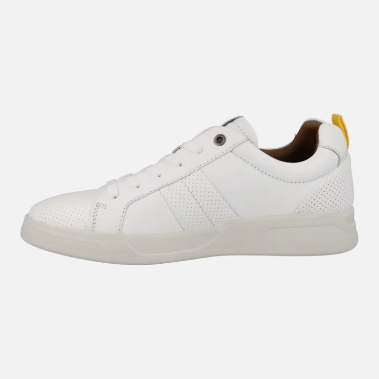 Zapatos deportivos en piel blanca para hombre