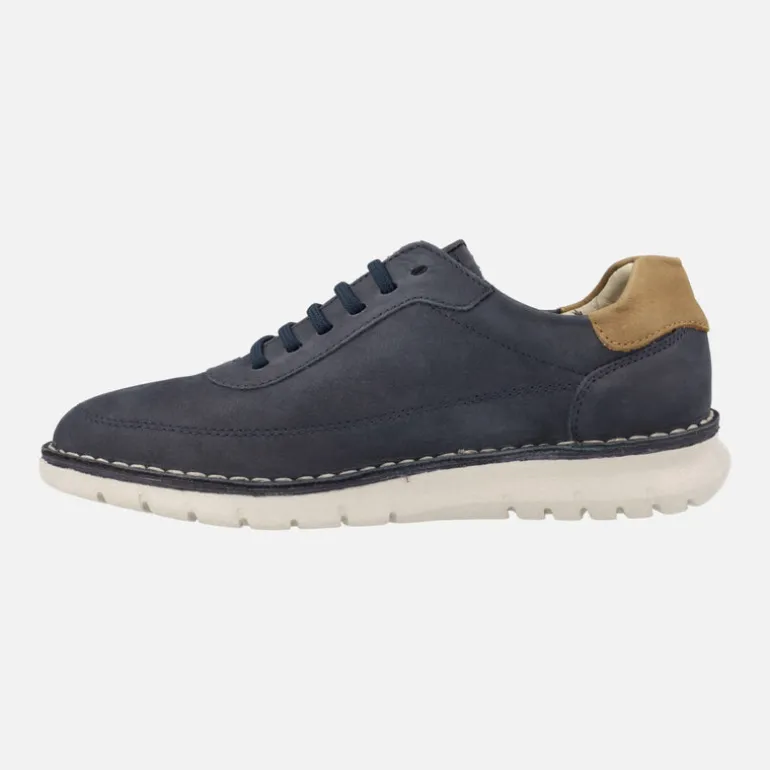 Zapatos deportivos en piel nobuck con cordones