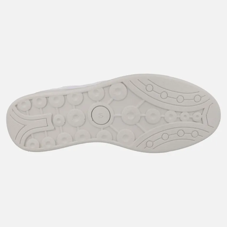 Zapatos deportivos en piel blanca para hombre