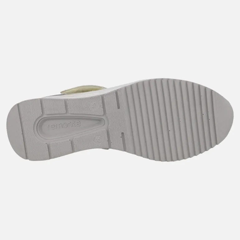 Zapatos deportivos estilo mercedes en combinado blanco y plata